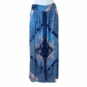 Green Dragon floral paisley elastic waist maxi